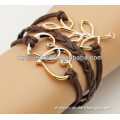 MYLOVE gold plate leaf heart bracelet handmade wholesale MLS0100
